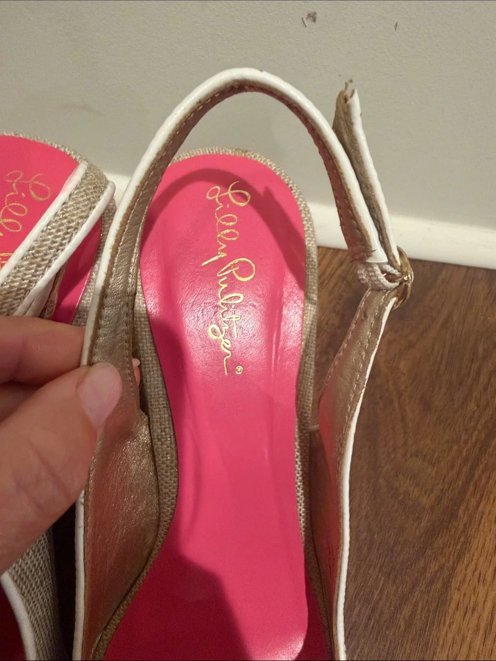 Tory Burch Picture Perfect Espadrille tan with gold fleck